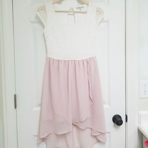 Charlotte Russe White and Pink Dress